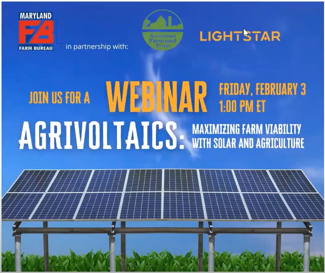 MDFB Webinar: Agrivoltaics: Maximizing Farm Viability with Solar and Agriculture